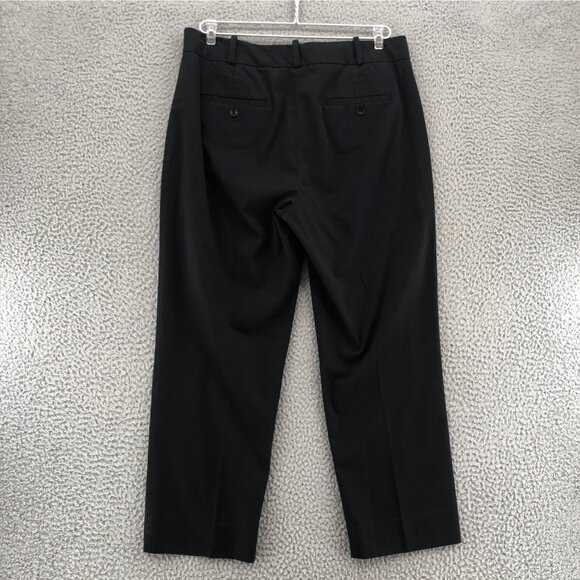 Talbots Pants Womens 8 Black Curvy Stretch Cropped Pockets Office Work Casual - Picture 3 of 11